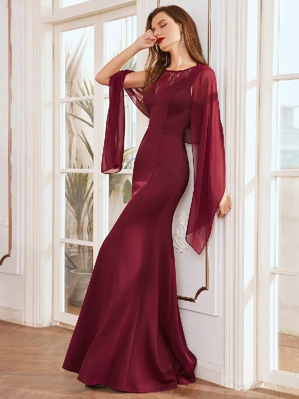 Elegant Sleeveless Fishtail Long Evening Dress Tunics Versatile functional