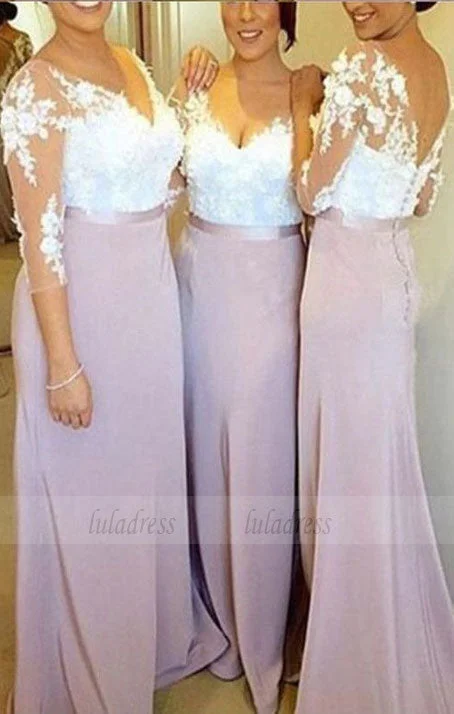 Long mermaid bridesmaid dresses, Lavender wedding party dresses, long prom party dresses Tunics Spring floral