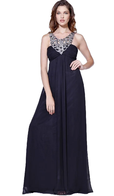 Nox Anabel - Embellished Empire Waist Evening Dress 2592SC Tunics Hiking breathable