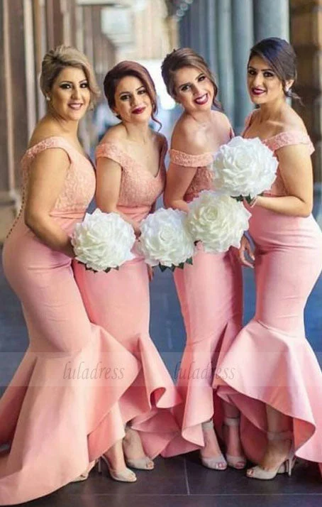 Pink bridesmaid dresses for fall wedding, Long bridesmaid dresses with lace, Elegant long prom party dresses Tunics Ceremony elegant