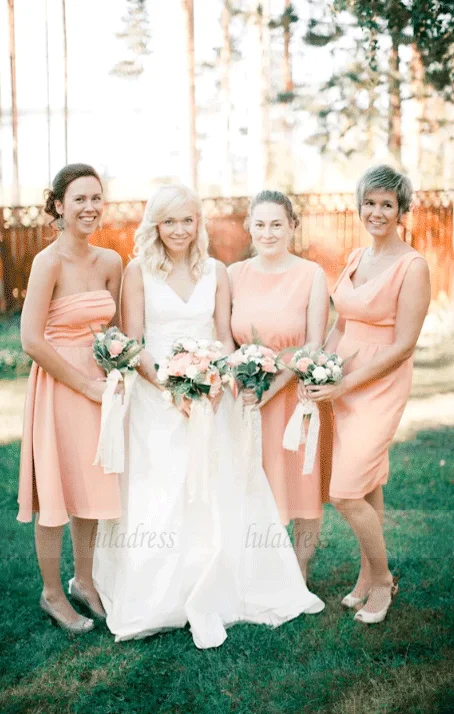 Short Bridesmaid Dresses,Mismatched Wedding Party Dresses Tunics Practical easy-care