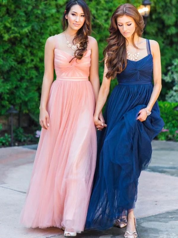 Simple Tulle A-line Bridesmaid Dresses, Bridal Party Dresses Tunics Leisure comfortable