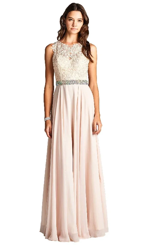 Trevi Collection - Floral Lace Jeweled Evening Dress Tunics Brand named