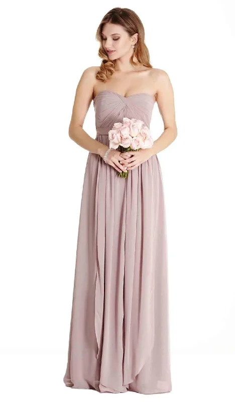 Trevi Collection - Strapless Ruched Sweetheart A-line Evening Dress Tunics Summer linen