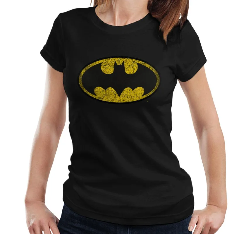 Batman Bat Symbol Faded Logo Women's T-Shirt Elegant Classic Vintage