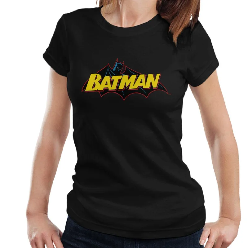 Batman Logo Red Outline Women's T-Shirt Chenille Fabric Brocade Fabric Lace Fabric