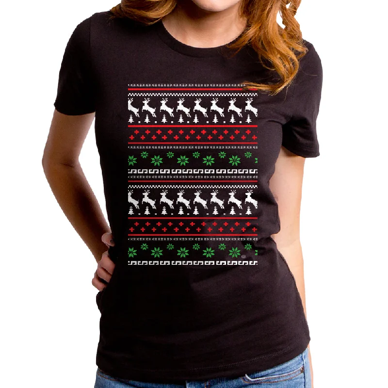 Happy Xmas Women's T-Shirt Graphic T-Shirt Round Neck Polyester