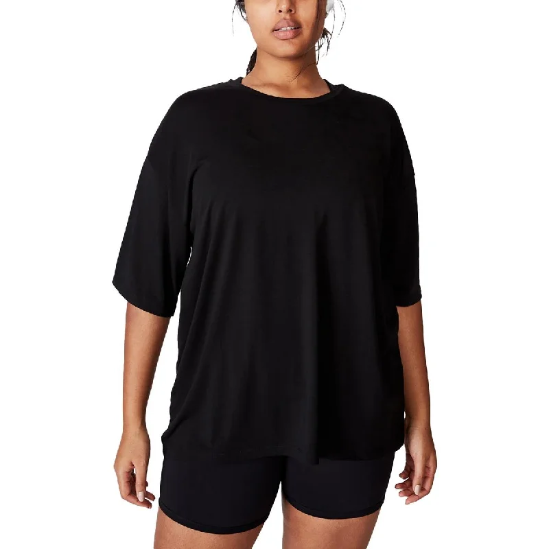 Cotton On Womens Plus Curve Active Shirts & Tops Basic T-Shirt Crew Neck Short Sleeve