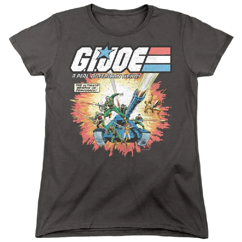 G.I. Joe Real American Hero Women's 18/1 Cotton Short-Sleeve T-Shirt Beaded Sequined Faux Fur