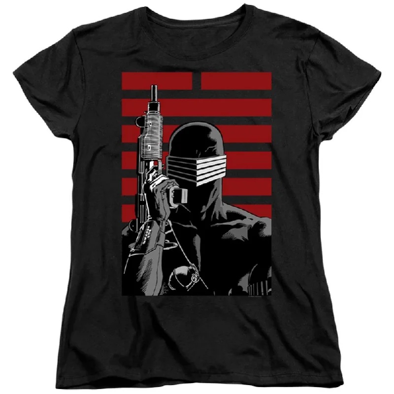 G.I. Joe Snake Eyes Ninja Women's 18/1 Cotton Short-Sleeve T-Shirt Plaid T-Shirt Polka Dot Checkered