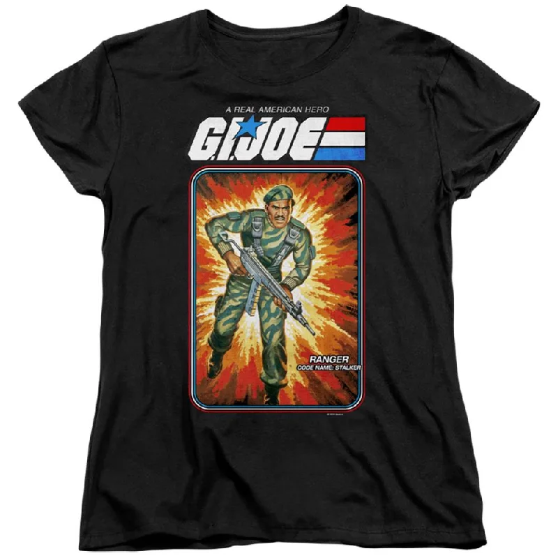 G.I. Joe Stalker Card Women's 18/1 Cotton Short-Sleeve T-Shirt Nylon Fabric Polyester Fabric Spandex Fabric