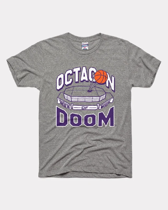 K-State Octagon of Doom Grey T-Shirt Chenille Brocade Lace