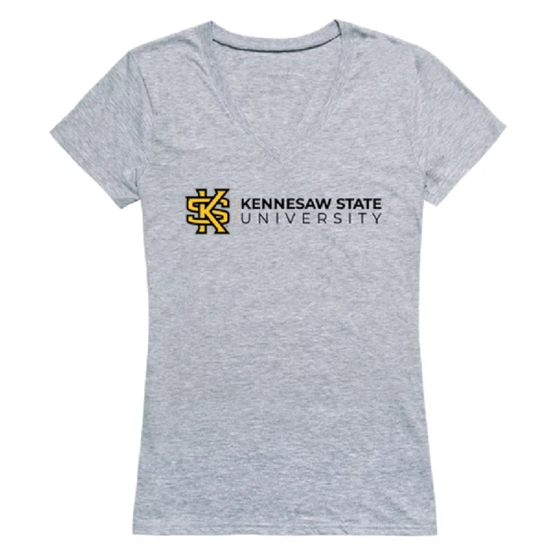 Kennesaw St Owls Womens Seal T-Shirt Spandex Blend Rayon Blend Denim Blend