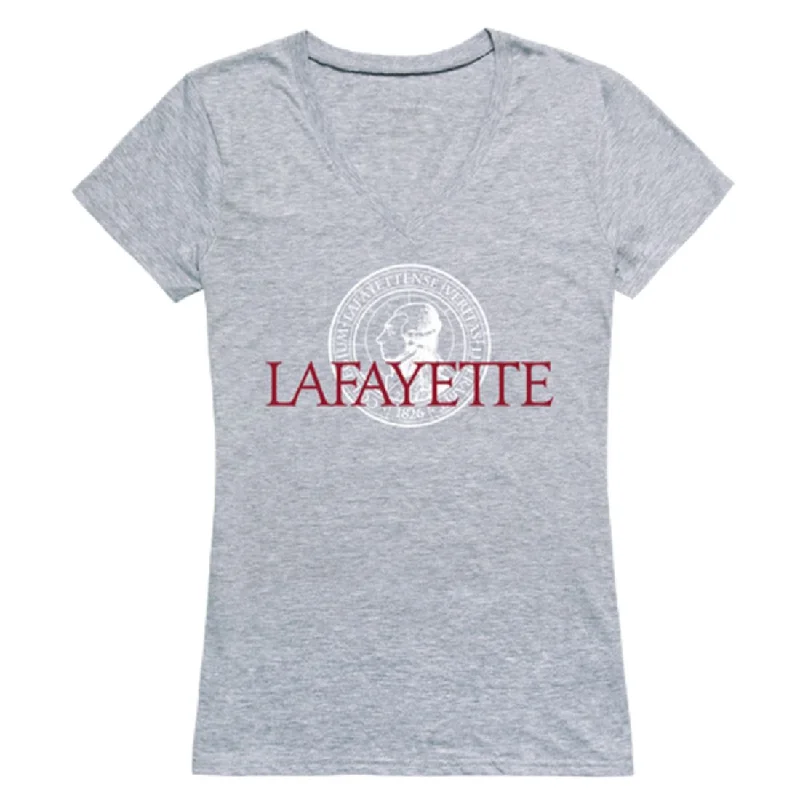 Lafayette College Leopards Womens Seal T-Shirt Basic T-Shirt Crew Neck Short Sleeve