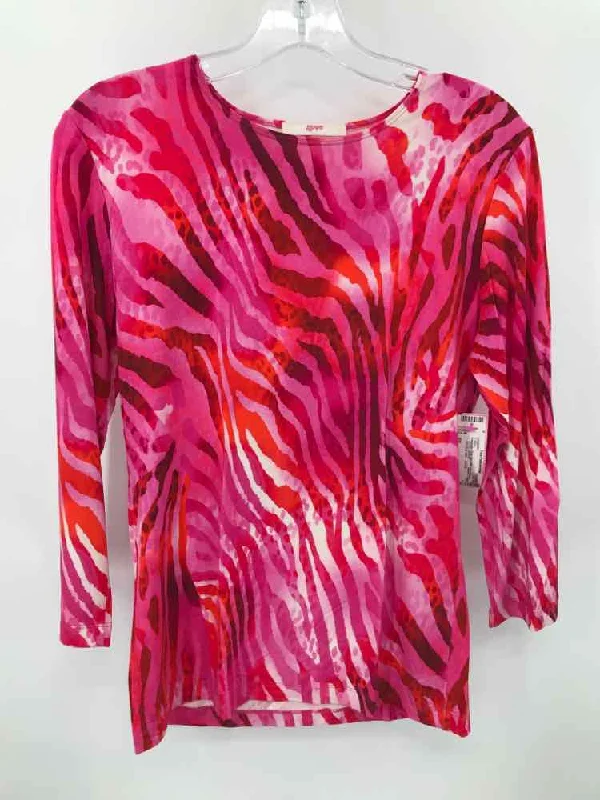 Pre-Owned Leggiadro Pink Size 4/6 Long Sleeve T-shirt Modern Contemporary Chic