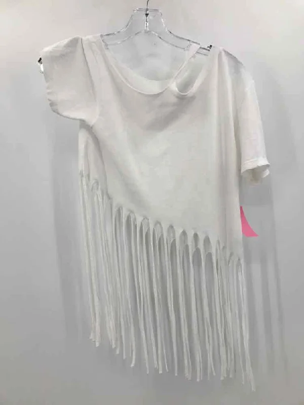 Pre-Owned Lna White Size XS T-shirt Spandex Blend Rayon Blend Denim Blend