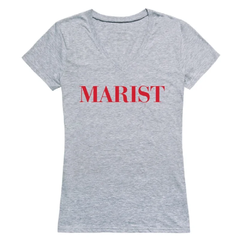 Marist College Red Foxes Womens Seal T-Shirt Basic T-Shirt Crew Neck Short Sleeve