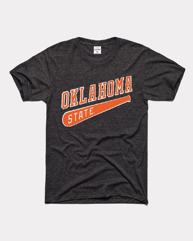 Oklahoma State Baseball Black T-Shirt Cashmere Blend Cotton Blend Poly Blend