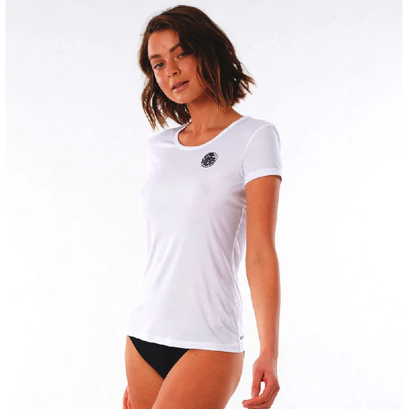 Rip Curl Womens Whitewash Loose Fit Rash Vest T-Shirt Casual Formal Business