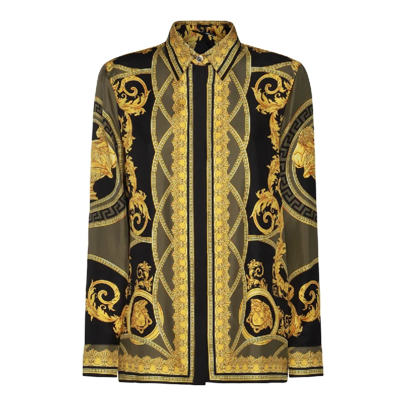 Versace Shirts Rayon Fabric Velvet Fabric Corduroy Fabric