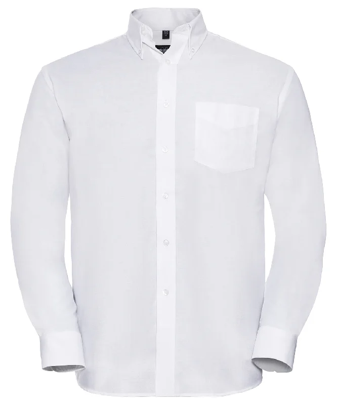 White - Long sleeve easycare Oxford shirt Casual Formal Business