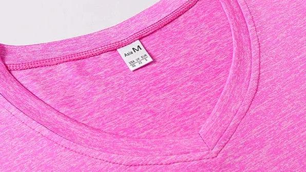 Women's V-Neck Sport Tee – Comfortable, Stylish Activewear Essential Chenille Blend Fleece Blend Nylon Blend