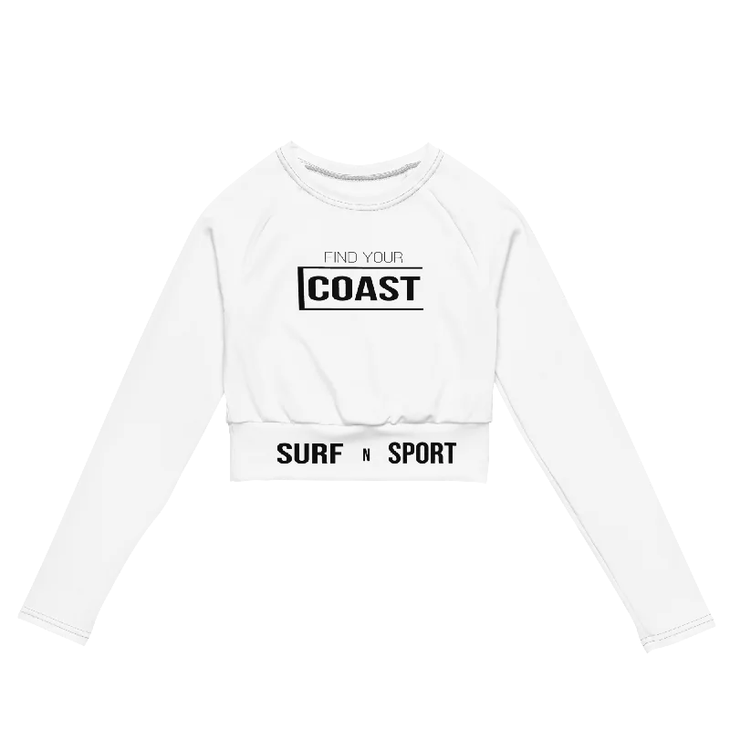 Women's Surf ‘n’ Sport Cropped Shirt Asymmetrical Pockets Print