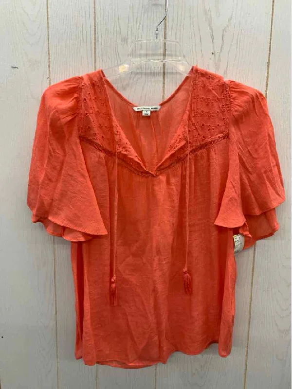 Zac & Rachel Coral Womens Size 1X Shirt Oversized T-Shirt Spandex breathable